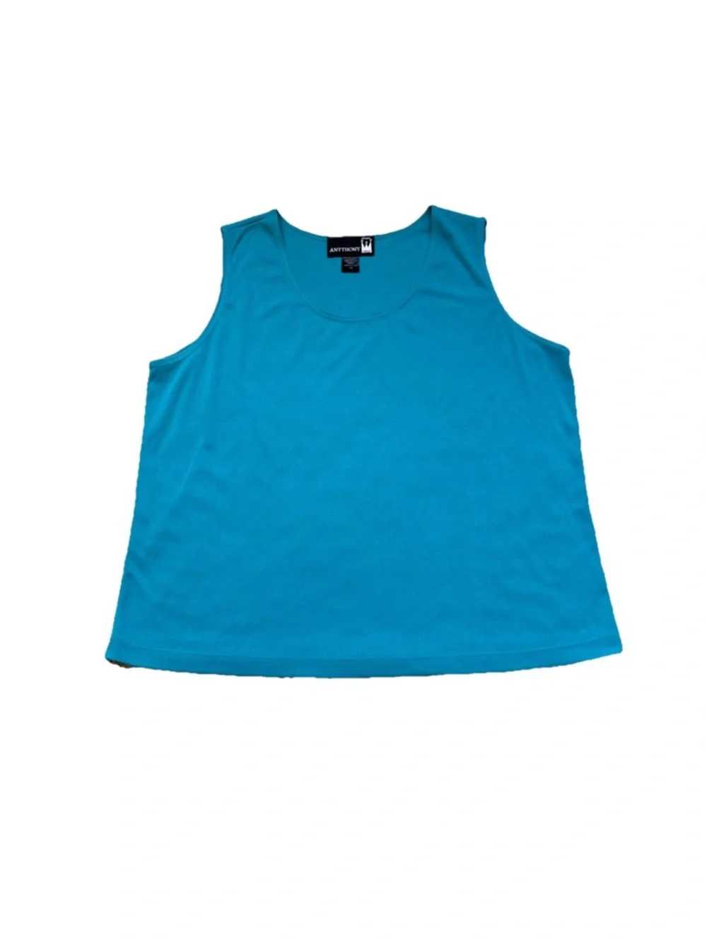 Antthony Original Women’s Size 1X Spring Pullover Turquoise Wide Strap Tank Top - Picture 2 of 10